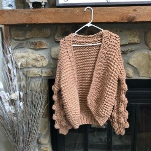 Bubble knit cardigan